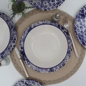 Snake 48 Parça Yemek Takımı Mavi - 2