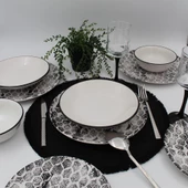 Snake 48 Parça Yemek Takımı Siyah - 4