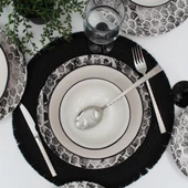 Snake 8 Parça Yemek Takımı Siyah - 2