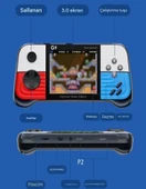 G9 3.0 İnç Yüksek Çözünürlüklü Ekran Oyun Konsolu Rocker Retro Hit Renk PSP Oyun Konsolu - 4