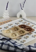 Silikon Kek Kalıbı - Donut Desenli 6lı Kurabiye Kalıbı - Isıya Dayanıklı - 2