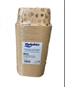 Dolphin Muffin Kare Kağıt Kraft Desenli Sarı Kek Kalıbı Kapsülü Kabı - 50 Adetlik 3 Paket thumbnail 2