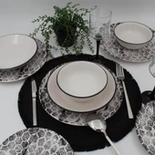 Snake 8 Parça Yemek Takımı Siyah - 3