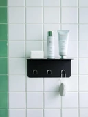 Modern Paslanmaz Metal Duş Rafı, Duş Düzenleyici, Banyo Rafı, Bayno Şampuanlık Siyah - 4