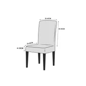 MANDAŞ Jakarli Sandalye Örtüsü Damarlı Desen ( 6 adet )KREM - 2