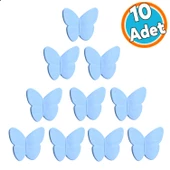 Plastik Kulp Mavi Mobilya Çoçuk Odası Kız Erkek Dolap Kapak Kulpu Dekoratif Çekmece Kulbu 10 ADET - 1