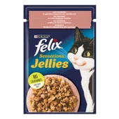 Felix  Yaş Kedi Maması Sensation Somon & Karidesli 85 Gr - 1