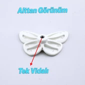 Plastik Kulp Beyaz Mobilya Çoçuk Odası Kız Erkek Dolap Kapak Kulpu Dekoratif Çekmece Kulbu 10 ADET thumbnail 3