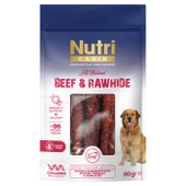Nutri Canin  Beef & Rawhide Sığır Etli Burgu Kemik 80 Gr - 1