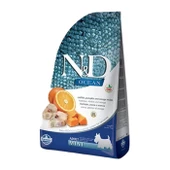 N&D  ND Ocean Tahılsız Morina Balığı Balkabağı ve Portakallı Küçük Irk Yetiskin Köpek Maması 2,5kg - 1