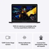 MacBook Pro 14 inc M4 10CPU 10GPU 16GB 512GB Uzay Siyahı MW2U3TU/A (Apple Türkiye Garantili) - 6