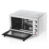 Akel Emaye, Lambalı, Turbo Fanlı, Çift Camlı, Termostatlı, Çift Tepsili 50 Litre Midi Fırın Af955elf - 4