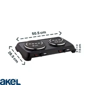 AKEL AP526-SİYAH ÇİFTLİ PLATE - 8