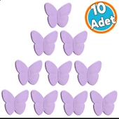 Plastik Kulp Lila Mobilya Çoçuk Odası Kız Erkek Dolap Kapak Kulpu Dekorasyon Çekmece Kulbu 10 ADET thumbnail 1