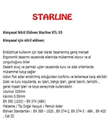 Kimyasal Nitril Eldiven Starline Stl-55 (7-7,5 Numara)1 Çift thumbnail 5