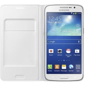 Samsung G7100 Galaxy Grand 2 Flip Wallet Orjinal Kılıf - Beyaz EF-WG710BWEGWW thumbnail 3