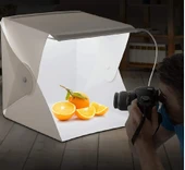 Monozone Mini Fotoğraf Stüdyosu Çadır Kiti Led Işıklı 40x40 Cm Taşıma Çantalı Ürün Fotoğraf Çekim Çadırı Pratik Katlanabilir Aydınlatma Çadırı - 3