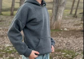 baskısız sweatshirt - 1