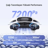 Ezvız RS20 Pro Robot Süpürge, Hepsi Bir Arada, 7200PA, Sıcak Su ile Paspas Yıkama, Sıcak Hava ile Paspas Kurutma, Otomatik Toz Boşaltma, Yapay Zeka ile Engellerden Kaçınma, Halı Algılama - 5