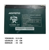 Hsgl Elektrikli Bisiklet Şarj Edilebilir Jelli Akü Batarya12v 24AH /2hr  6-DZM-24 monero thumbnail 4