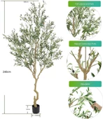 Nettenevime Yapay Zeytin Ağacı Lüx 240cm Doğal Gövdeli Gerçek Görünümlü Yapay Ağaç thumbnail 4