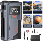 Mefa Ös 150PSI 8000MAH Şarjlı 120W Araç Lastik Şişirme Pompası ve Araç Akü Takviye Cihazı Starter - 3