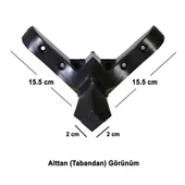 Mobilya Kanepe Koltuk Masa Puf Sehpa Ayağı 14 Cm Baza Ayakları Gold Altın Siyah - 3