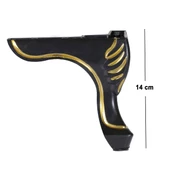Mobilya Kanepe Koltuk Masa Puf Sehpa Ayağı 14 Cm Baza Ayakları Gold Altın Siyah - 2