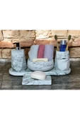 Göz Alıcı Mermer Esintili Beton Banyo Aksesuar Seti (5 Parça) - 2