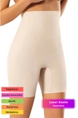 Lazer Kesim Bel Basen Toparlayıcı Sıkılaştırıcı İnceltici Yüksek Bel Iz Yapmaz Paçalı Korse - 1