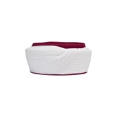 SARIKHANE Talebe Sarığı-Beyaz Kumaş-Bordo Takke-Düz Sarım-Nali Şerif-5 metre - 4