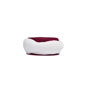 SARIKHANE Talebe Sarığı-Beyaz Kumaş-Bordo Takke-Çapraz Sarım-Kuş Gözlü-7 metre - 4