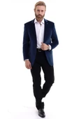 Presto Erkek Kadife Slimfit Kendinden Desenli Ceket Parlement 1533-300 - 1