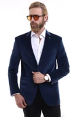 Presto Erkek Kadife Slimfit Kendinden Desenli Ceket Parlement 1533-300 - 2