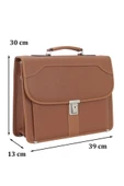 Case Club Erkek El Çantası 15.6'İnç Laptop Evrak Çantası Omuz Askılı - 10