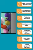 Samsung Galaxy A54 Uyumlu Tam Kaplayan Hayalet Cam Siyah Karartma Ekran Koruyucu Cam Anti-Static Özellikli Siyah Çerçeveli thumbnail 2