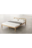 Pinoxi Masif Ahşap Başlıklı Karyola 160x200 Cm Doğal Ahşap Natural - 4