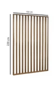 Pinoxi 150Cm x 220Cm Ahşap Çıtalı Paravan Oda Ayırıcı Seperatör Duvar Dekor 150Cm x 220Cm - 3
