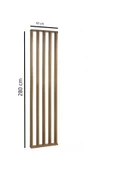 Pinoxi 50Cm x 280Cm Ahşap Çıtalı Paravan Oda Ayırıcı Seperatör Duvar Dekor 50Cm x 280Cm - 3