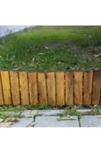 Pinoxi Ahşap Sınır Kazıklı Bordür Toprak Yükseltme Saksı Bordür Çit 20Cm x 150 Cm - 4