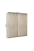 Pinoxi 200Cm x 250Cm Ahşap Çıtalı Paravan Oda Ayırıcı Seperatör Duvar Dekor 200Cm x 250Cm - 3