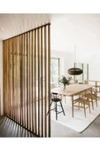 Pinoxi 150Cm x 250Cm Ahşap Çıtalı Paravan Oda Ayırıcı Seperatör Duvar Dekor 150Cm x 250Cm - 1