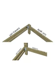 Pinoxi Masif Ahşap Karyola Çift Kişilik 120x200 Cm Doğal Ahşap Ceviz - 4