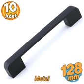 10 Adet Radus 128 mm - 12.8 cm Siyah Metal Mobilya Çekmece Mutfak Dolabı Dolap Kulpları Kulbu Kulpu thumbnail 1