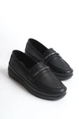 Kadın Önü Parlak Taş Detaylı Rahat Taban Günlük Ayakkabı Loafer - 8
