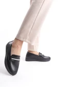 Kadın Önü Parlak Taş Detaylı Rahat Taban Günlük Ayakkabı Loafer - 1