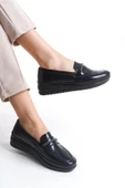 Kadın Önü Parlak Taş Detaylı Rahat Taban Günlük Ayakkabı Loafer - 10