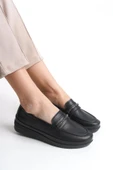 Kadın Önü Parlak Taş Detaylı Rahat Taban Günlük Ayakkabı Loafer - 7