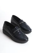Kadın Önü Parlak Taş Detaylı Rahat Taban Günlük Ayakkabı Loafer - 12