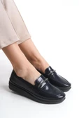 Kadın Önü Parlak Taş Detaylı Rahat Taban Günlük Ayakkabı Loafer - 11